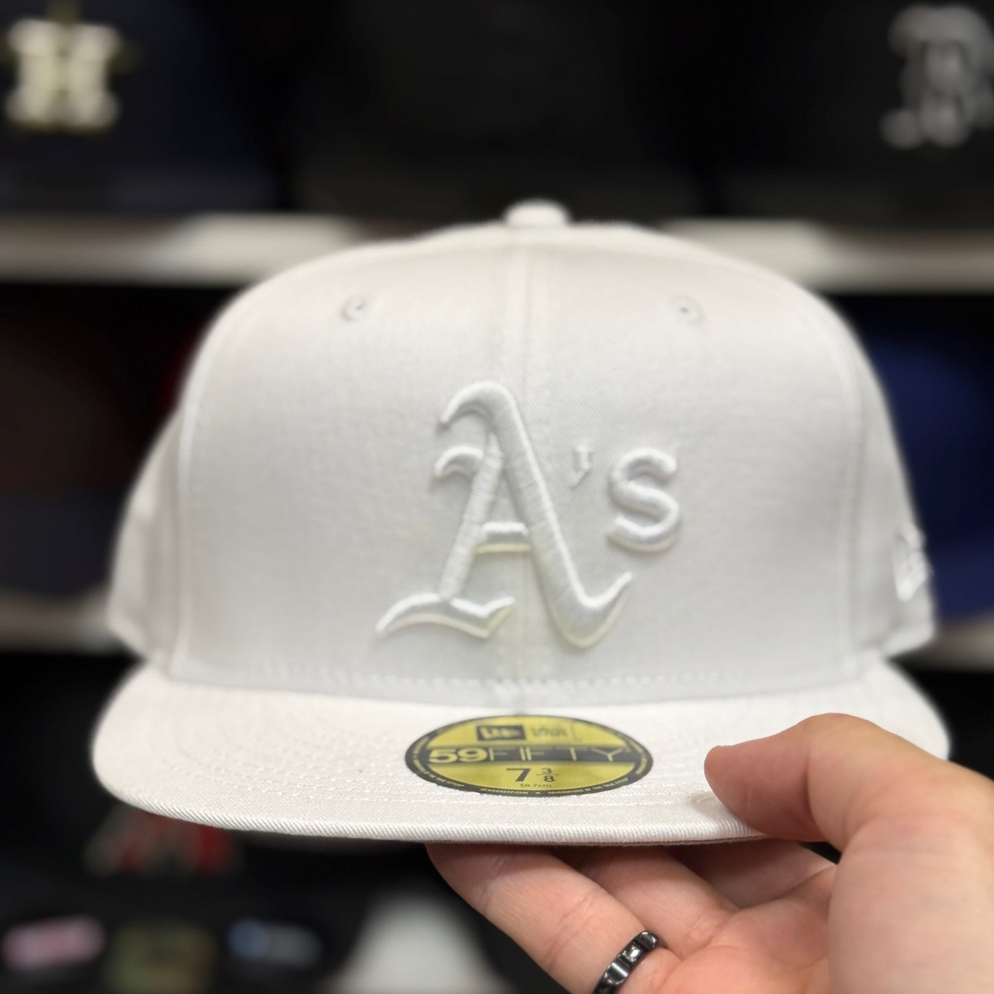 New Era Oakland Athletics White/White 59FIFTY Fitted Hat