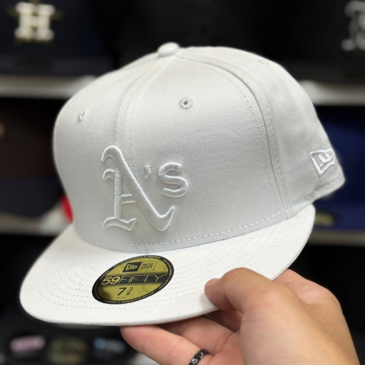 New Era Oakland Athletics White/White 59FIFTY Fitted Hat