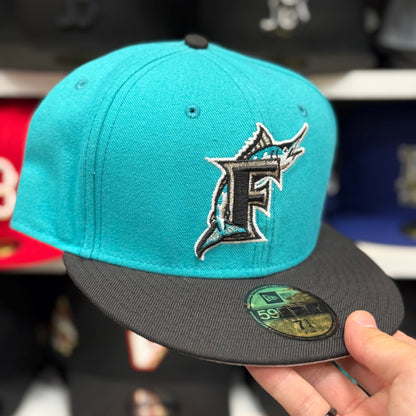 New Era Florida Marlins Teal//Black 59FIFTY Fitted Hat