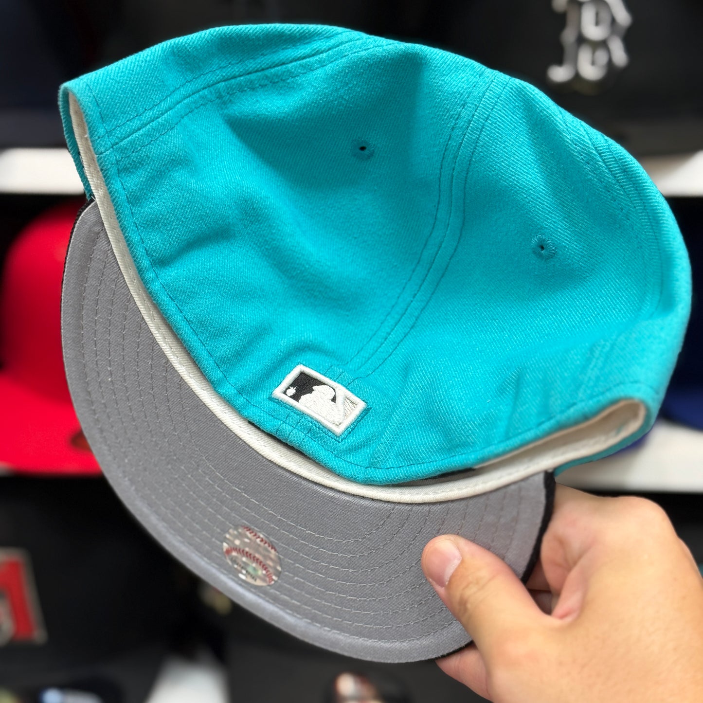 New Era Florida Marlins Teal//Black 59FIFTY Fitted Hat