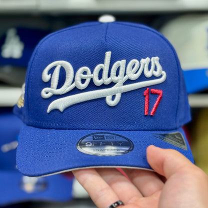 New Era LA Dodgers #17 Ohtani World Series A-Frame 9FIFTY Snapback Blue