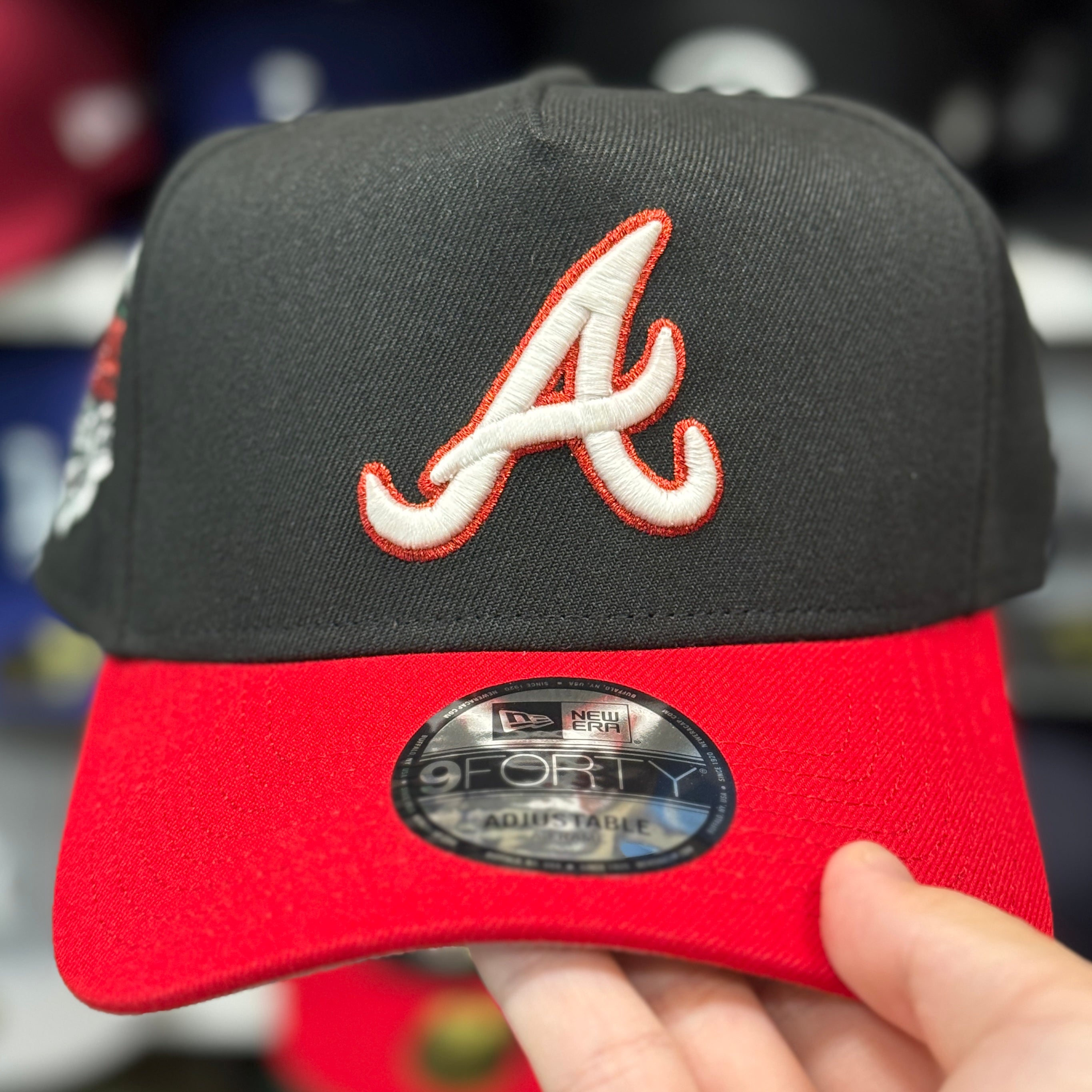 New Era Atlanta Braves '1999 World Series' A-Frame Red/Black 9FORTY Snapback - Product Image