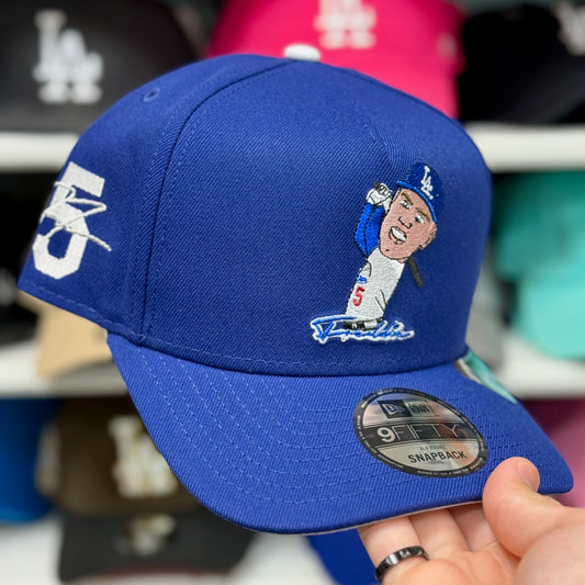 New Era LA Dodgers #5 Freddie Freeman Signature A-Frame 9FIFTY Snapback Blue