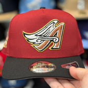 New Era Los Angeles Angels '50th Anniversary' A-Frame Red/Black 9FIFTY Snapback | Glow in the Dark - Product Image