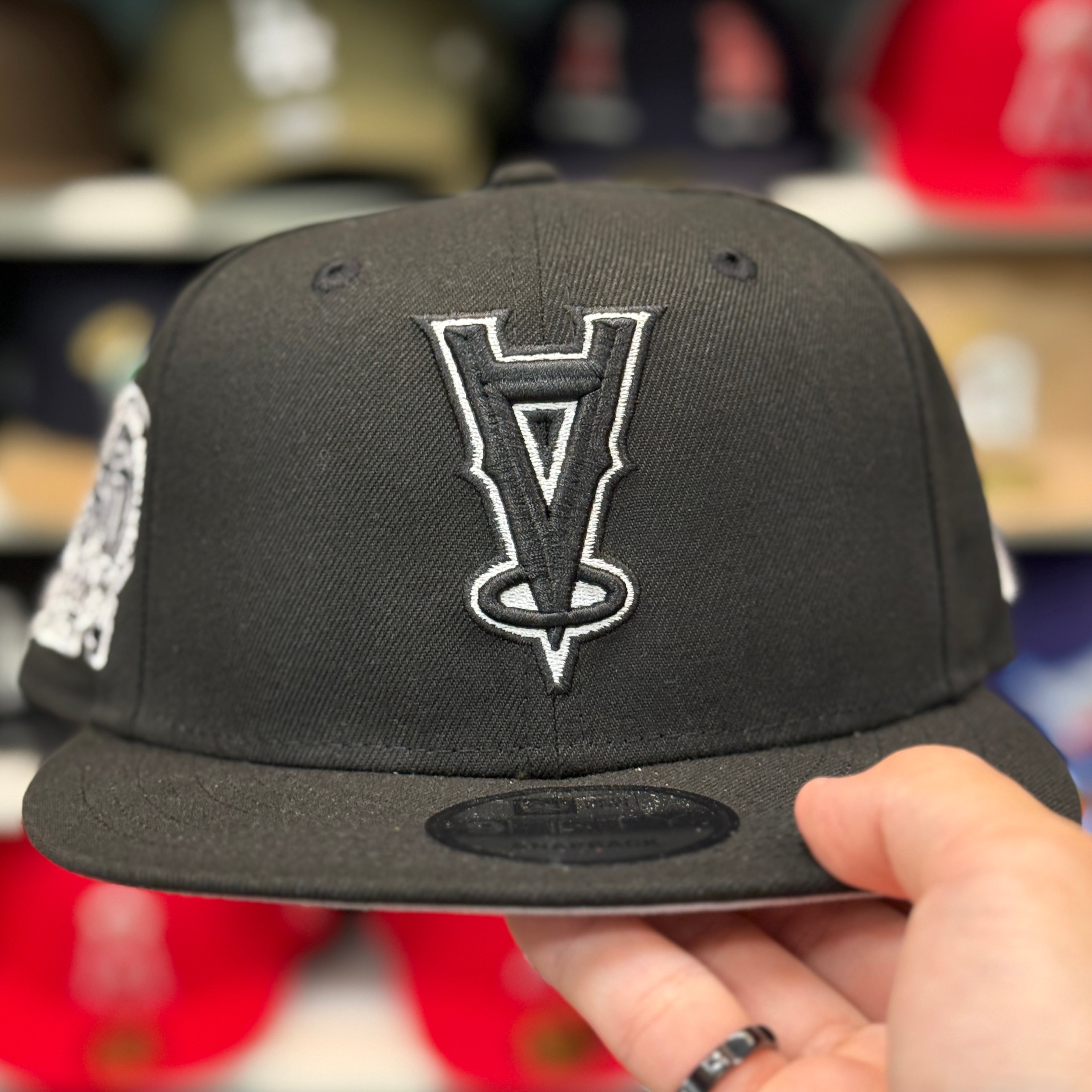 New Era Los Angeles Angels Upside Down Logo '50th Anniversary' Black 9FIFTY Snapback - Product Image