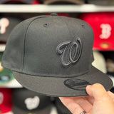 New Era Washington Nationals All Black 9FIFTY Snapback