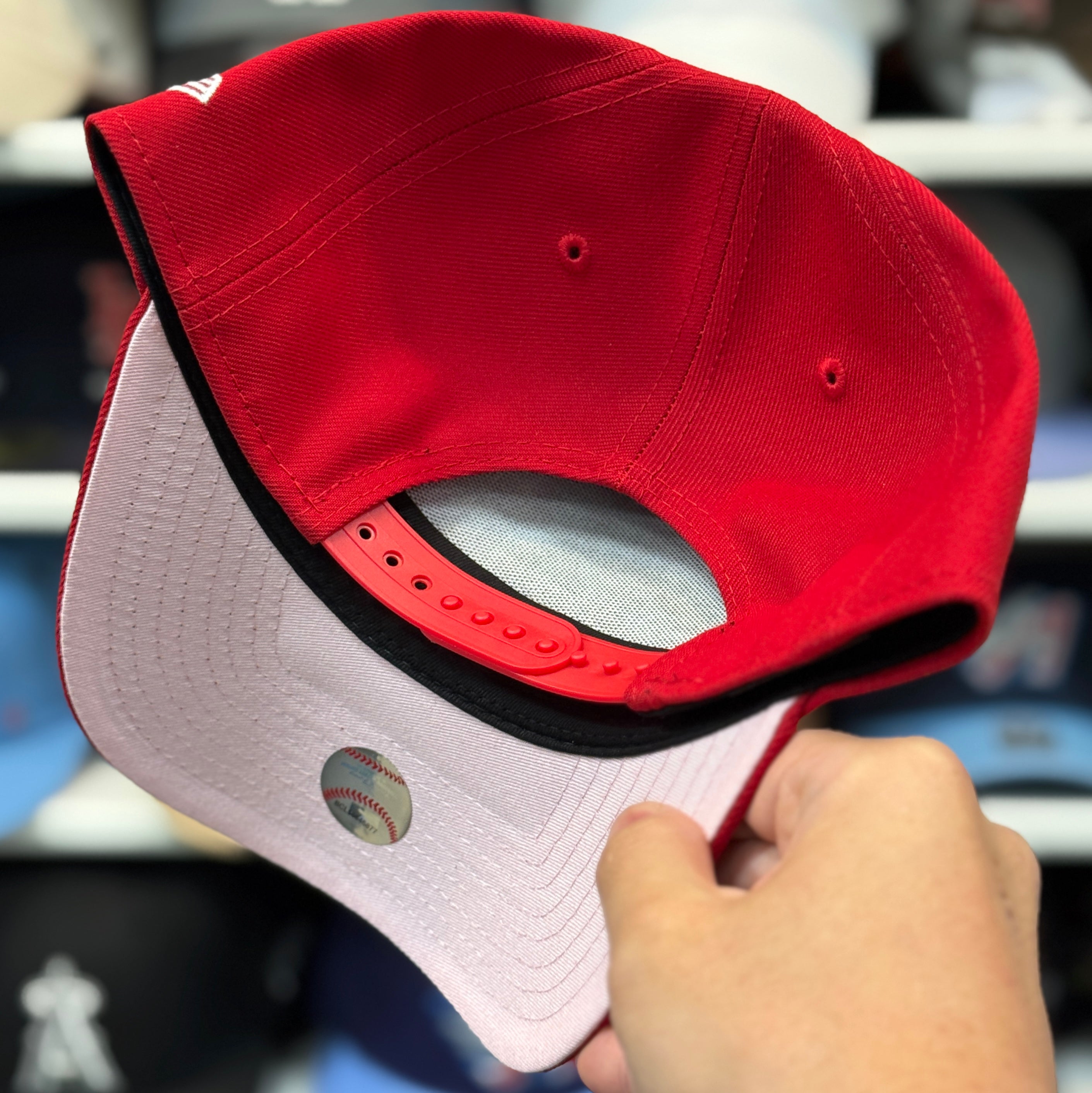 New Era Los Angeles Angels 'Cherry Blossom' A-Frame Red 9FORTY Snapback - Product Image
