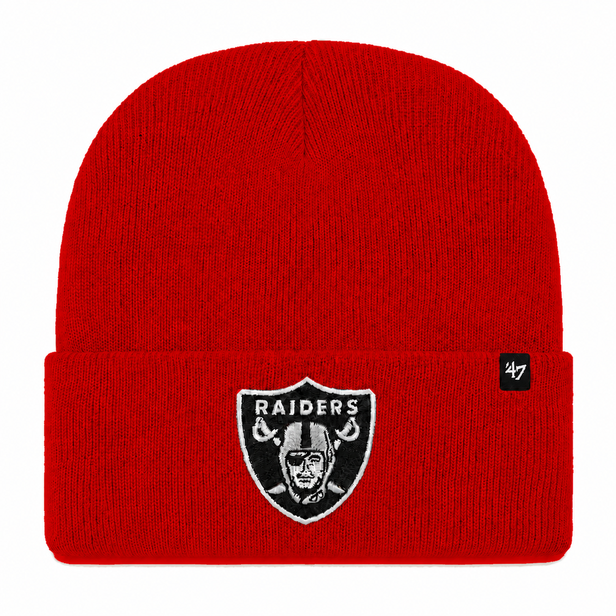 Las Vegas Raiders '47 Brand Cuff Knit Beanie - Red - Product Image