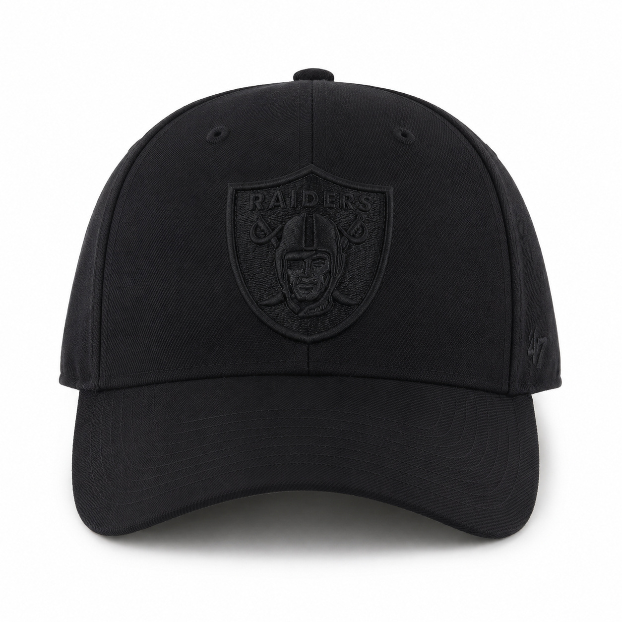 Las Vegas Raiders '47 Brand MVP Adjustable Baseball Cap - All Black - Product Image