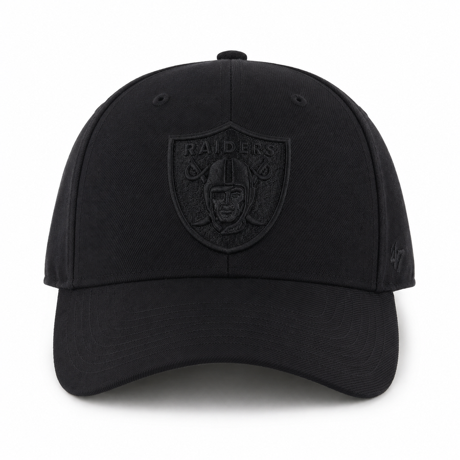 Las Vegas Raiders '47 Brand MVP Adjustable Baseball Cap - All Black - Product Image