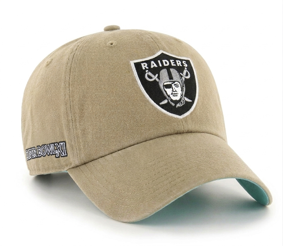 Las Vegas Raiders 'Super Bowl Xl' '47 Brand Clean Up Adjustable Dad Cap - Khaki - Product Image