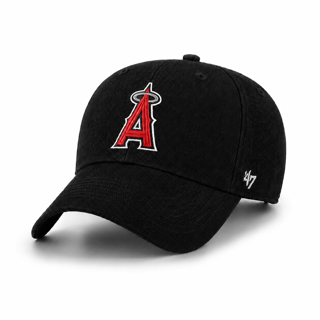 Los Angeles Angels '47 Brand MVP Adjustable Baseball Cap - Black - Product Image