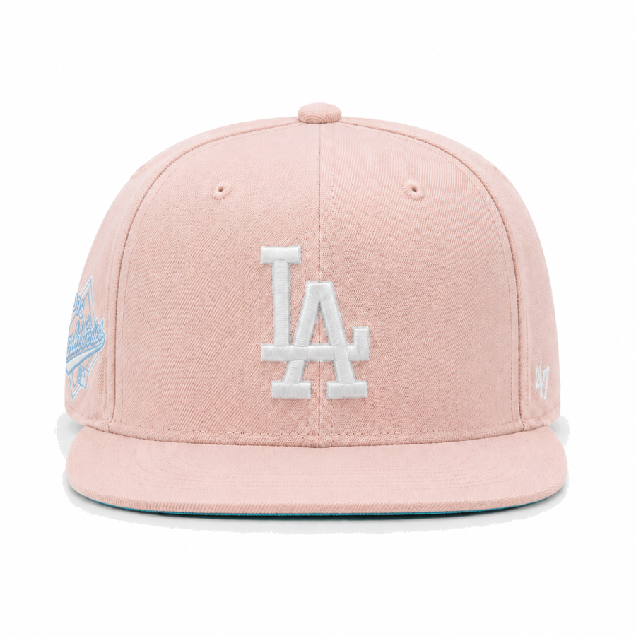 Los Angeles Dodgers '1988 World Series' '47 Brand Captain Adjustable Snapback - Pink - Product Image