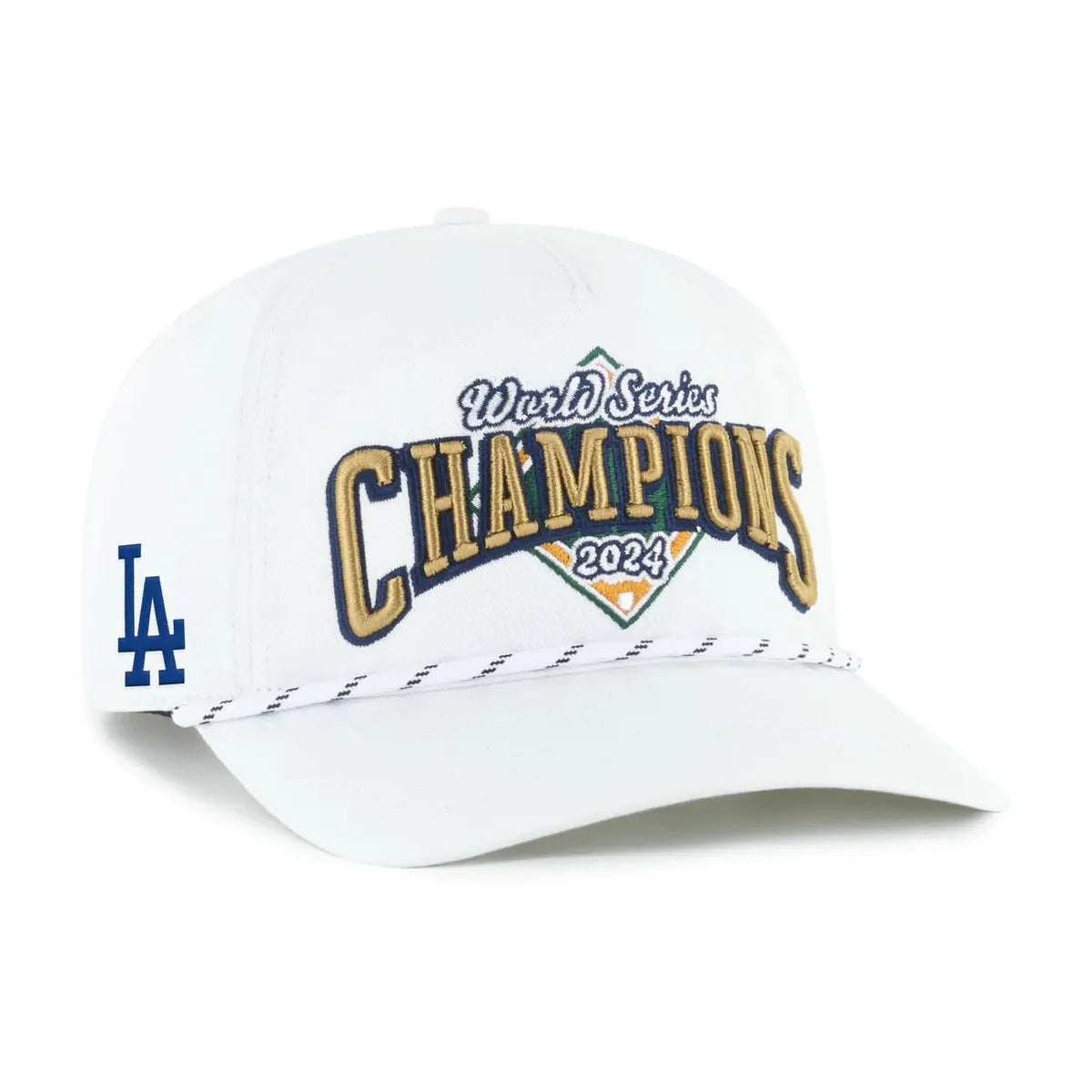 Los Angeles Dodgers '2024 World Series Champions' '47 Brand Hitch Adjustable Snapback - White - Product Image