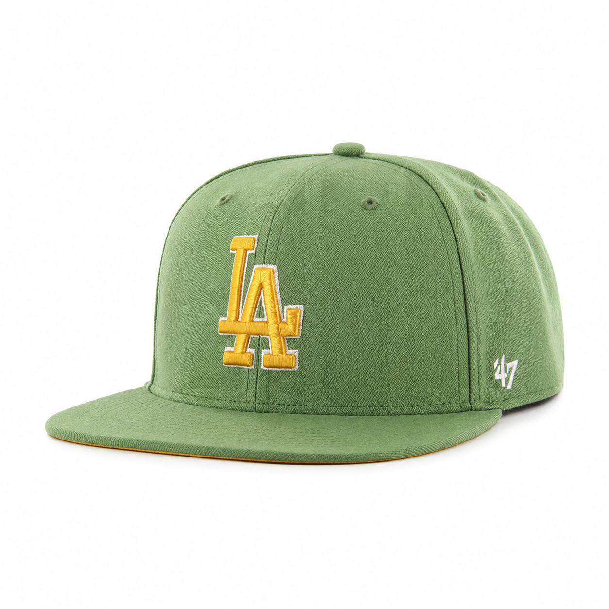 Los Angeles Dodgers '47 Brand Captain Adjustable Snapback - Olive - Product Image