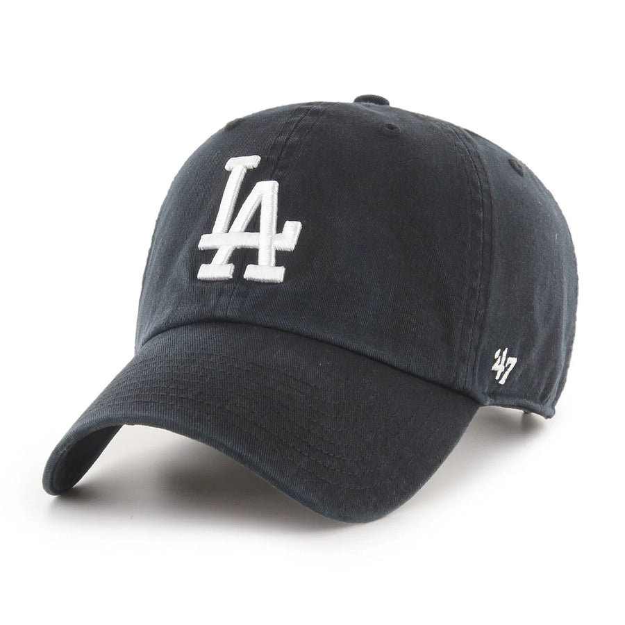 Los Angeles Dodgers '47 Brand Clean Up Adjustable Dad Cap - Black - Product Image