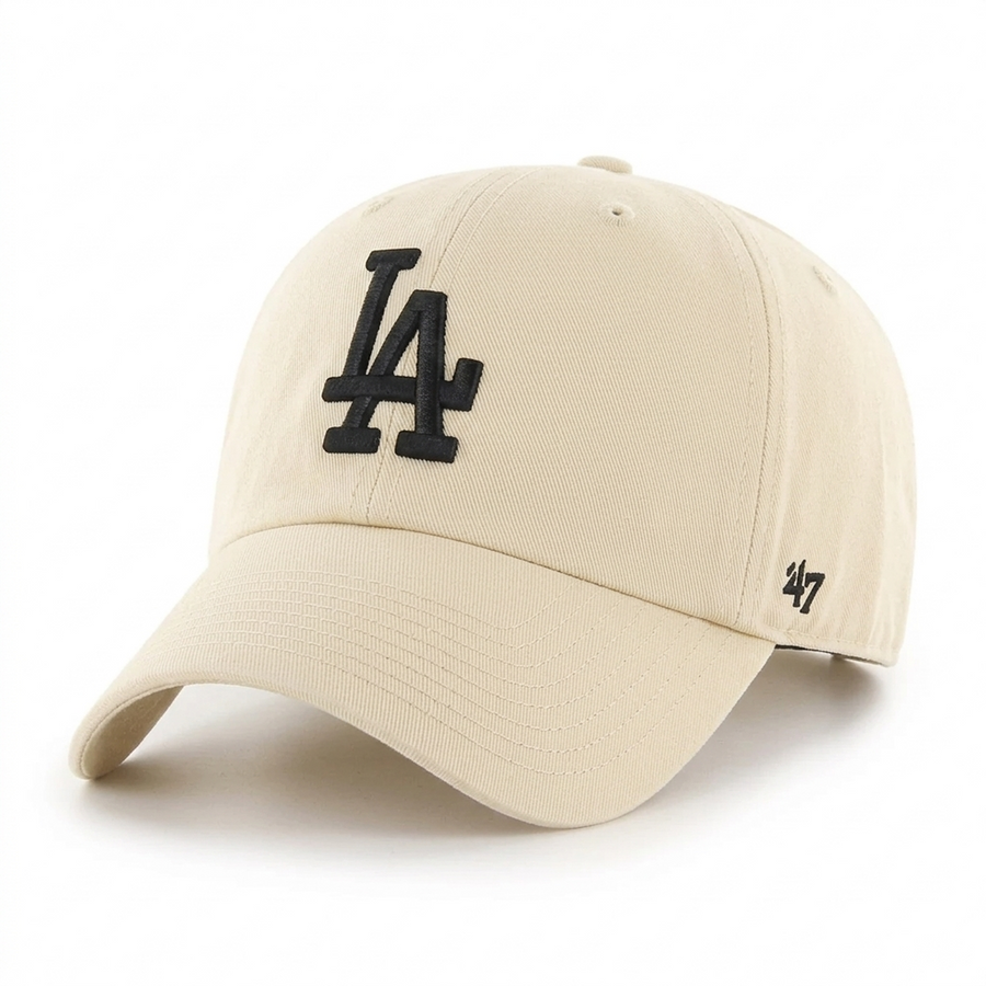Los Angeles Dodgers '47 Brand Clean Up Adjustable Dad Cap - Creme - Product Image
