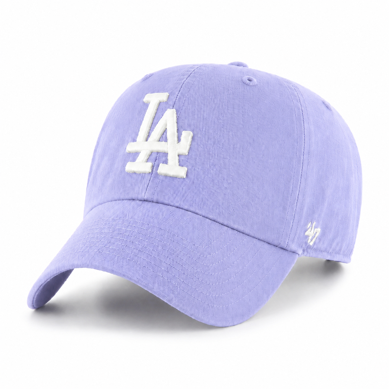 Los Angeles Dodgers '47 Brand Clean Up Adjustable Dad Cap - Lavendar - Product Image