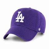 Los Angeles Dodgers '47 Brand Clean Up Adjustable Dad Cap - Purple