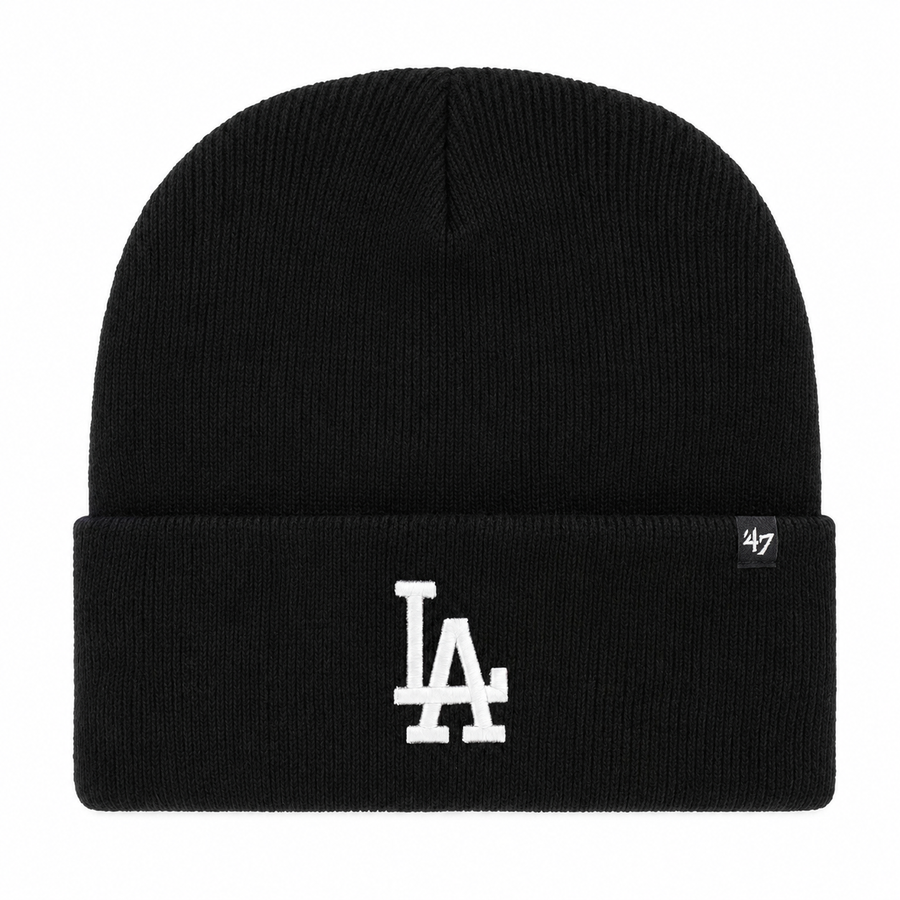 Los Angeles Dodgers '47 Brand Cuff Knit Beanie - Black - Product Image