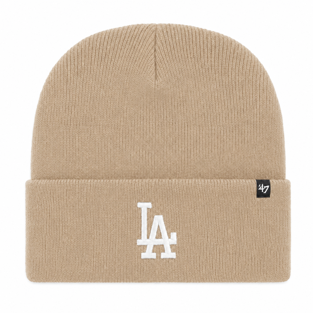 Los Angeles Dodgers '47 Brand Cuff Knit Beanie - Tan - Product Image