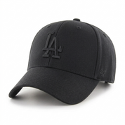 Los Angeles Dodgers '47 Brand MVP Adjustable Baseball Cap - All Black - Product Image