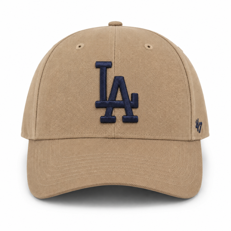 Los Angeles Dodgers '47 Brand MVP Adjustable Baseball Cap - Tan - Product Image