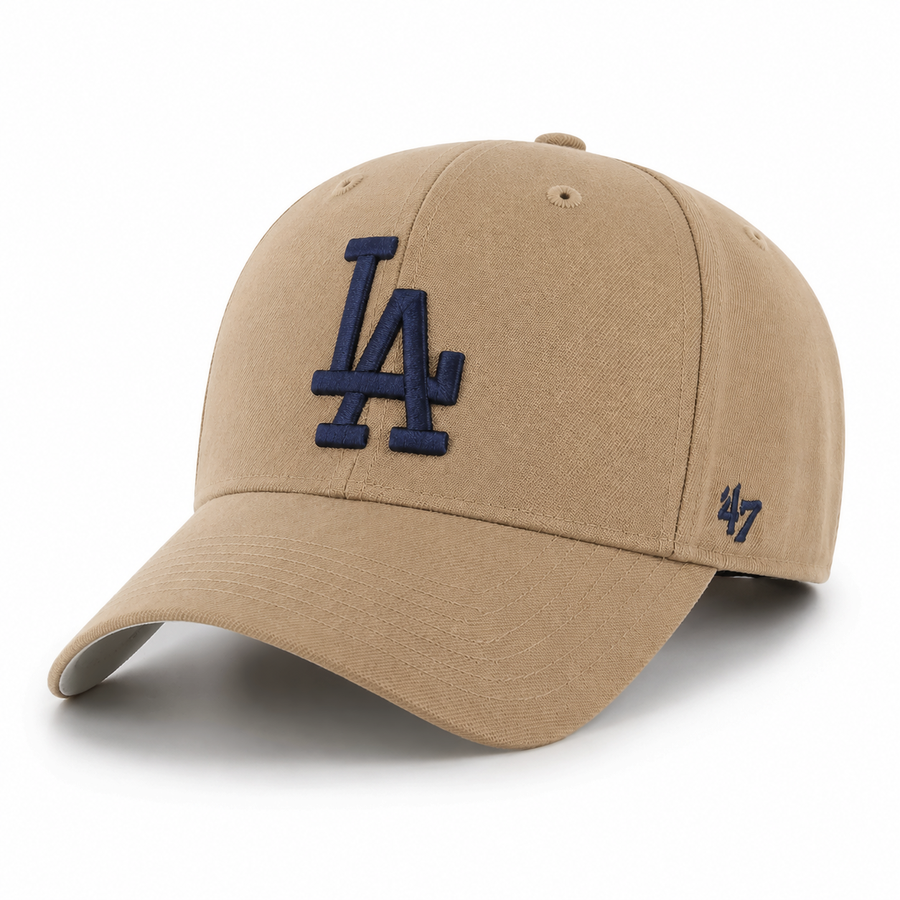 Los Angeles Dodgers '47 Brand MVP Adjustable Baseball Cap - Tan - Product Image