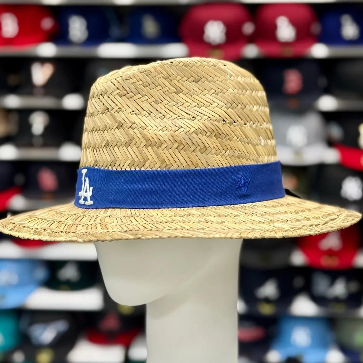 Los Angeles Dodgers '47 Brand Straw Hat - Blue - Product Image
