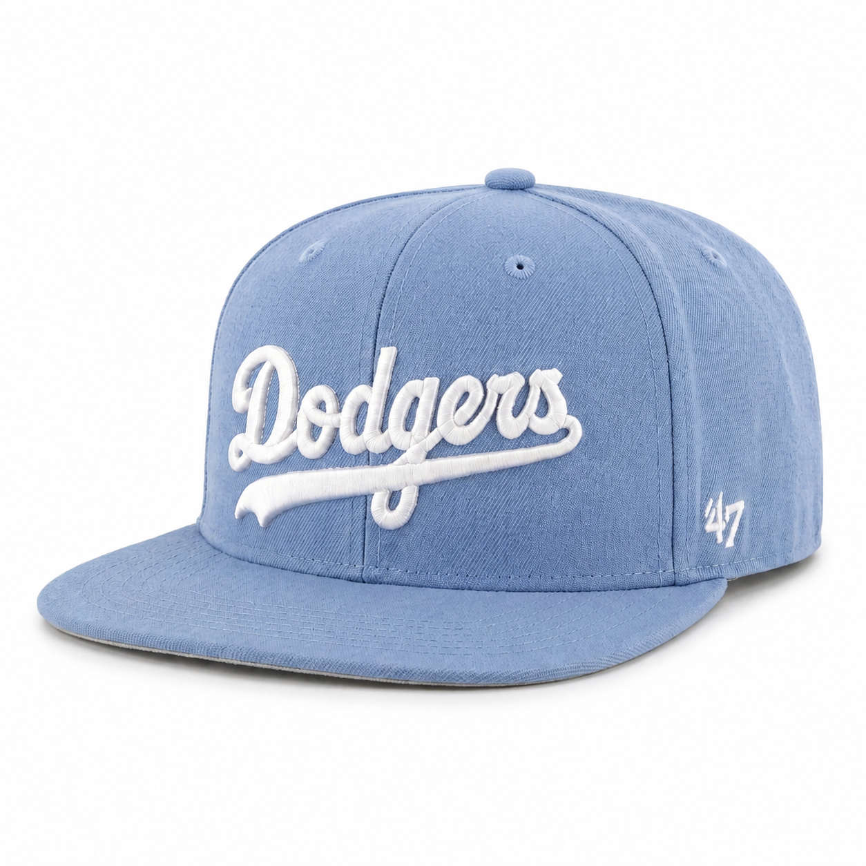 Los Angeles Dodgers Script '47 Brand Captain Adjustable Snapback - Baby Blue - Product Image