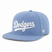 Los Angeles Dodgers Script '47 Brand Captain Adjustable Snapback - Baby Blue - Product Image