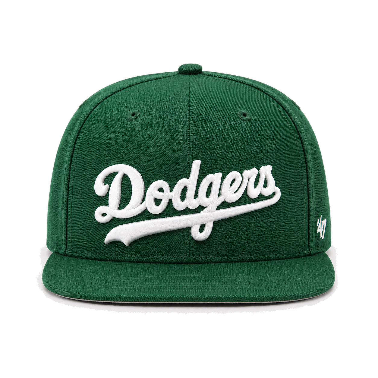 Los Angeles Dodgers Script '47 Brand Captain Adjustable Snapback - Green - Product Image