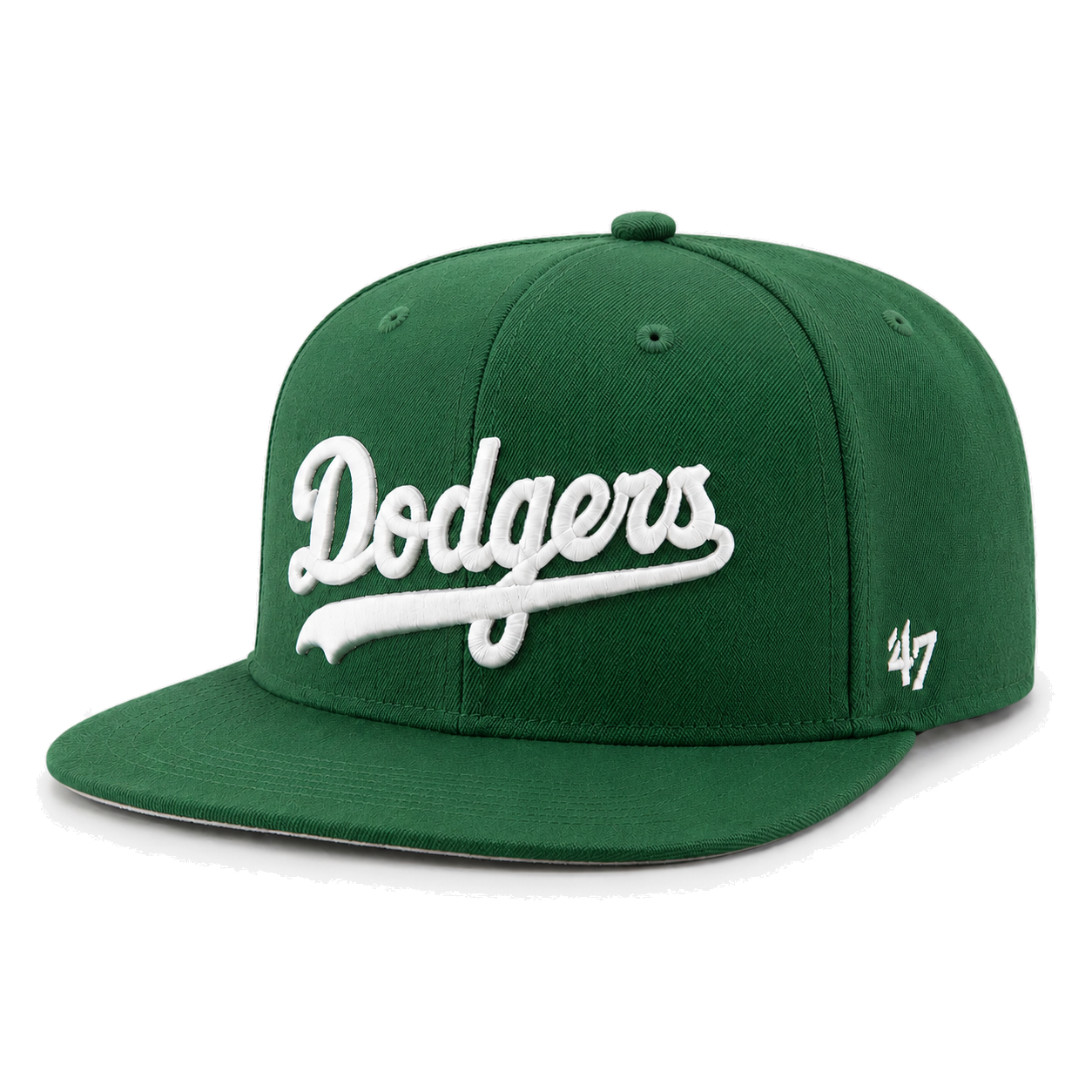 Los Angeles Dodgers Script '47 Brand Captain Adjustable Snapback - Green - Product Image