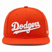 Los Angeles Dodgers Script '47 Brand Captain Adjustable Snapback - Orange - Product Image
