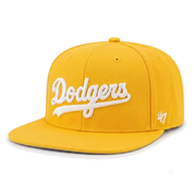 Los Angeles Dodgers Script '47 Brand Captain Adjustable Snapback - Yellow - Product Image