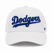 Los Angeles Dodgers 'Script Logo' '47 Brand MVP Adjustable Baseball Cap - White - Product Image