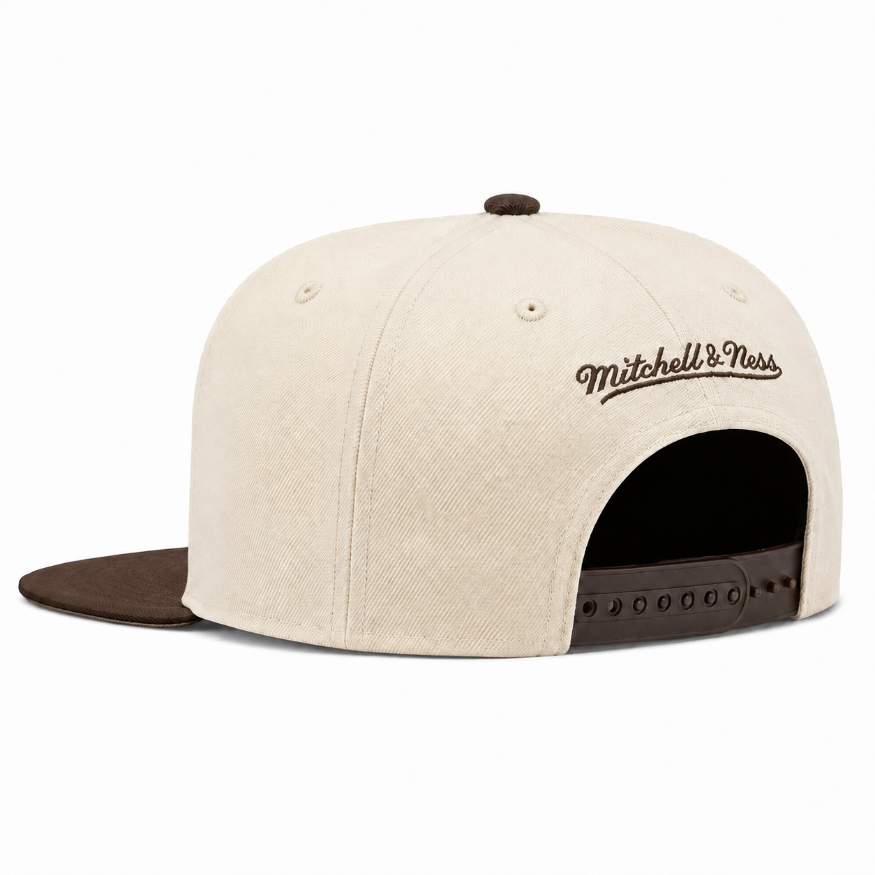 Los Angeles Kings '50th Anniversary' Creme/Mocha Mitchell & Ness OG Adjustable Snapback Hat - Product Image