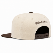 Los Angeles Kings '50th Anniversary' Creme/Mocha Mitchell & Ness OG Adjustable Snapback Hat - Product Image