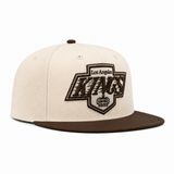 Los Angeles Kings '50th Anniversary' Creme/Mocha Mitchell & Ness OG Adjustable Snapback Hat