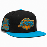 Los Angeles Lakers '25th Anniversary' Black/Teal Mitchell & Ness Adjustable Original Fit Snapback