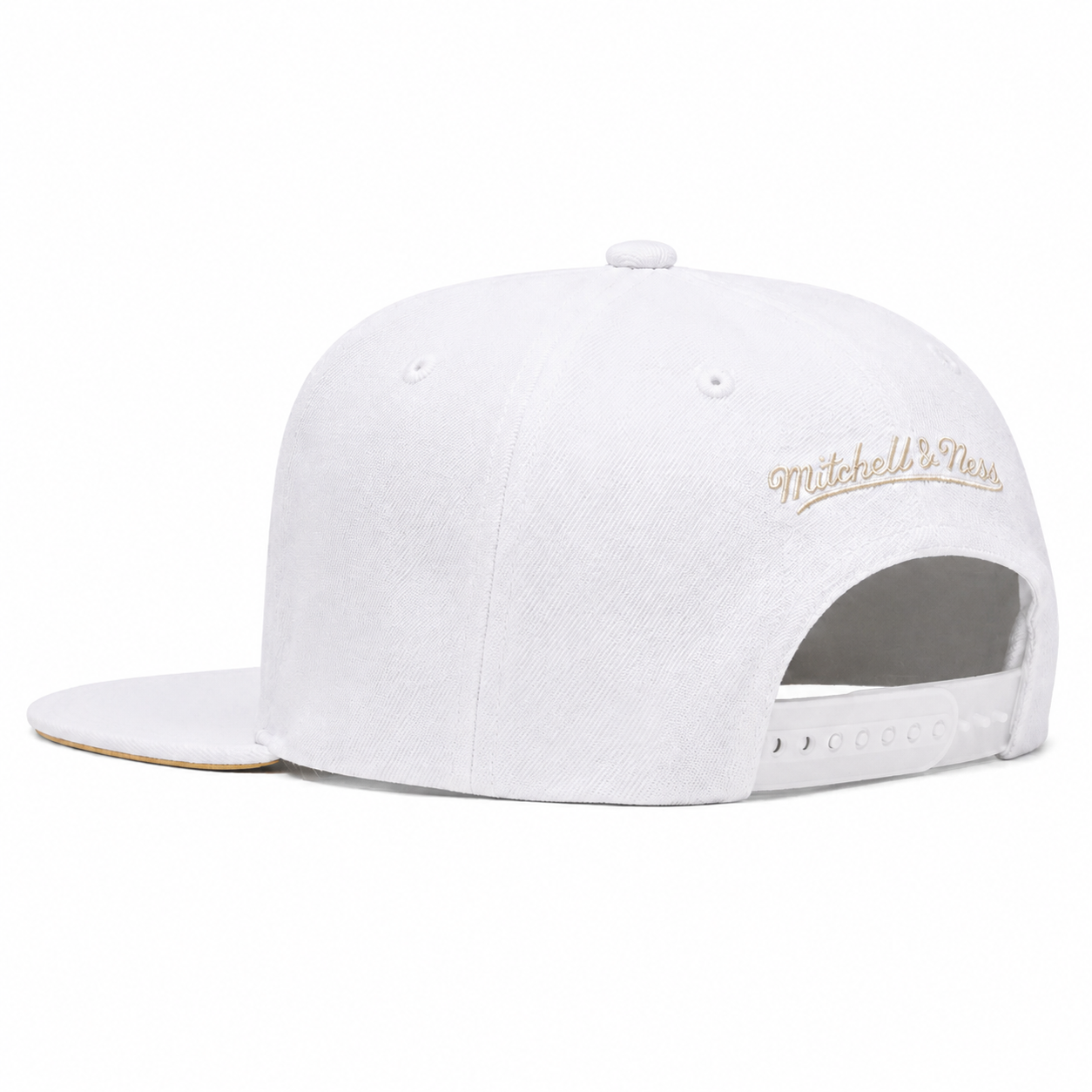 Los Angeles Lakers '25th Anniversary' White Mitchell & Ness OG Adjustable Snapback Hat - Product Image