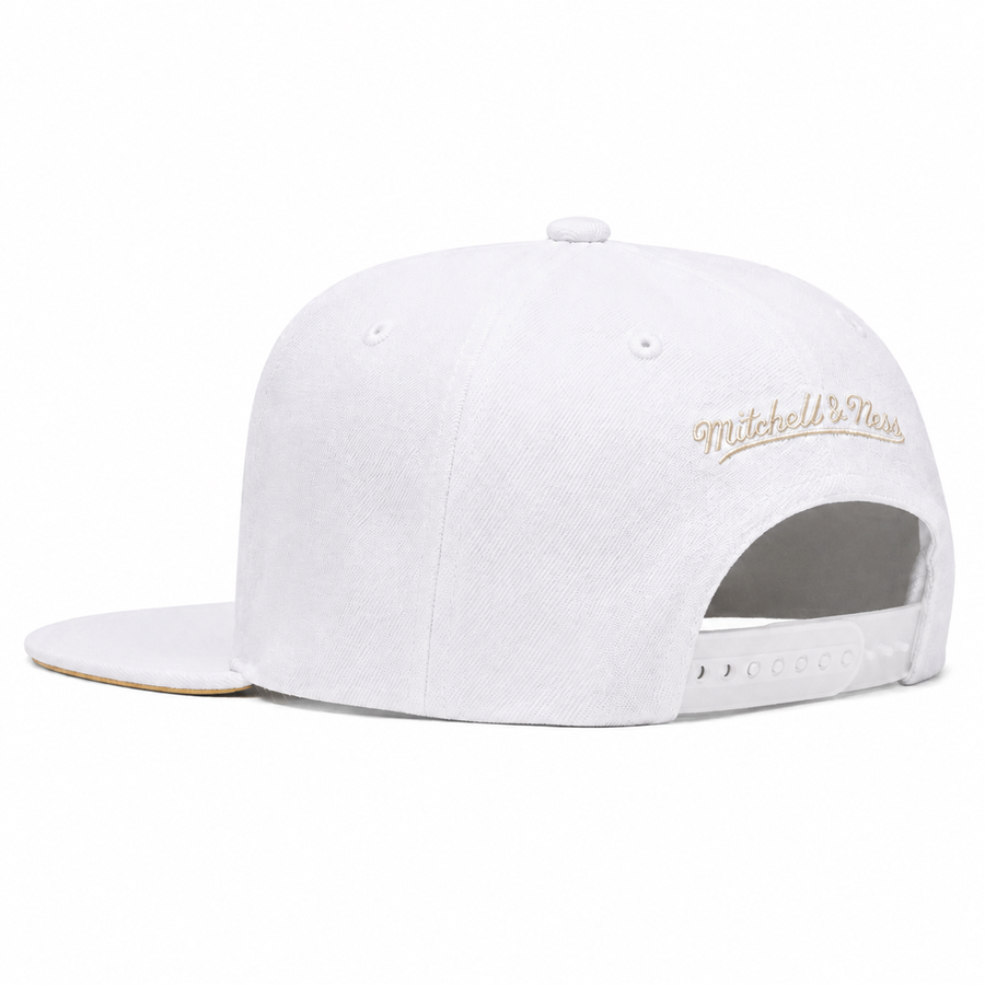 Los Angeles Lakers '25th Anniversary' White Mitchell & Ness OG Adjustable Snapback Hat - Product Image