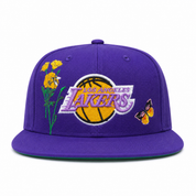Los Angeles Lakers 'Botanical Monarch' Purple Mitchell & Ness Adjustable Original Fit Snapback - Product Image