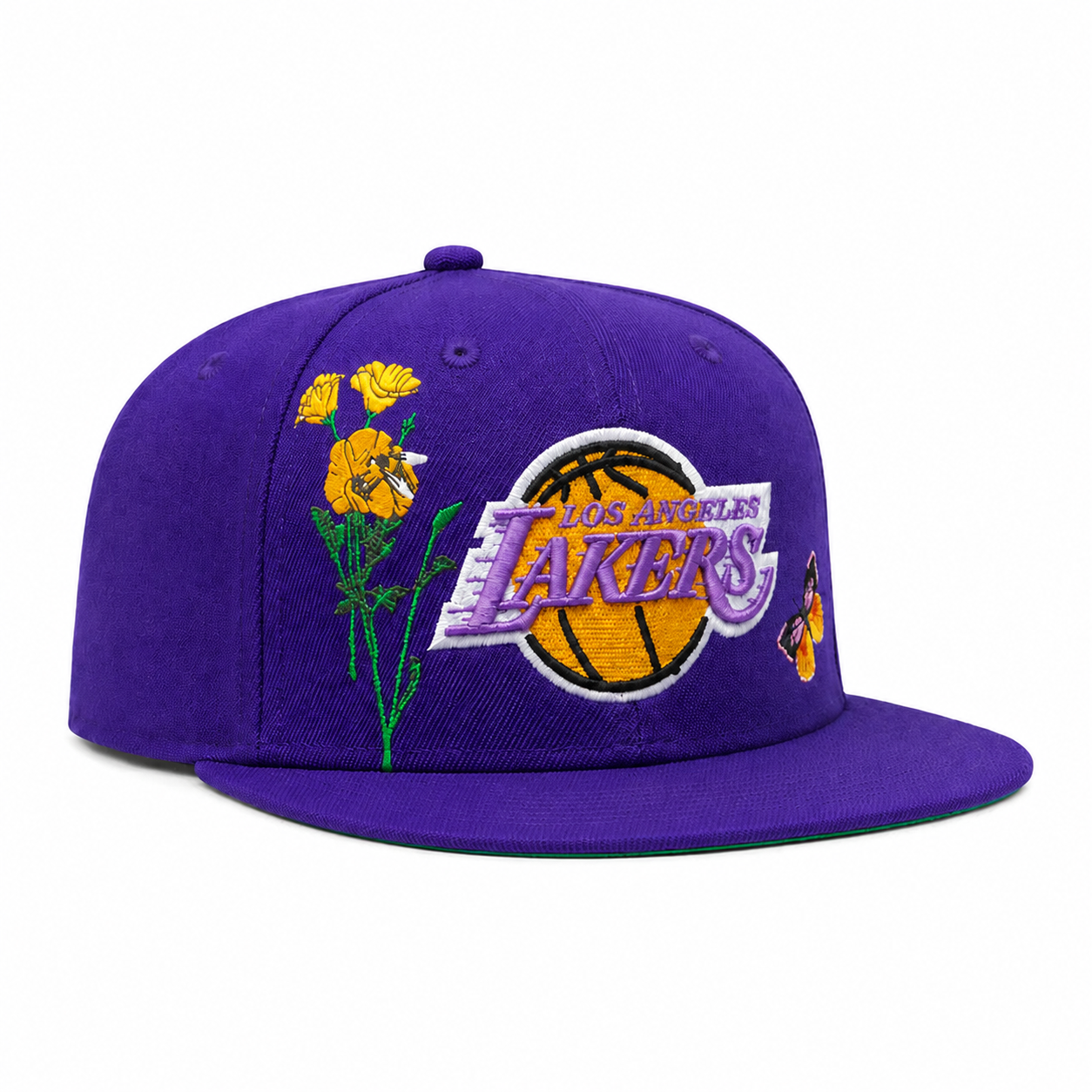 Los Angeles Lakers 'Botanical Monarch' Purple Mitchell & Ness Adjustable Original Fit Snapback - Product Image