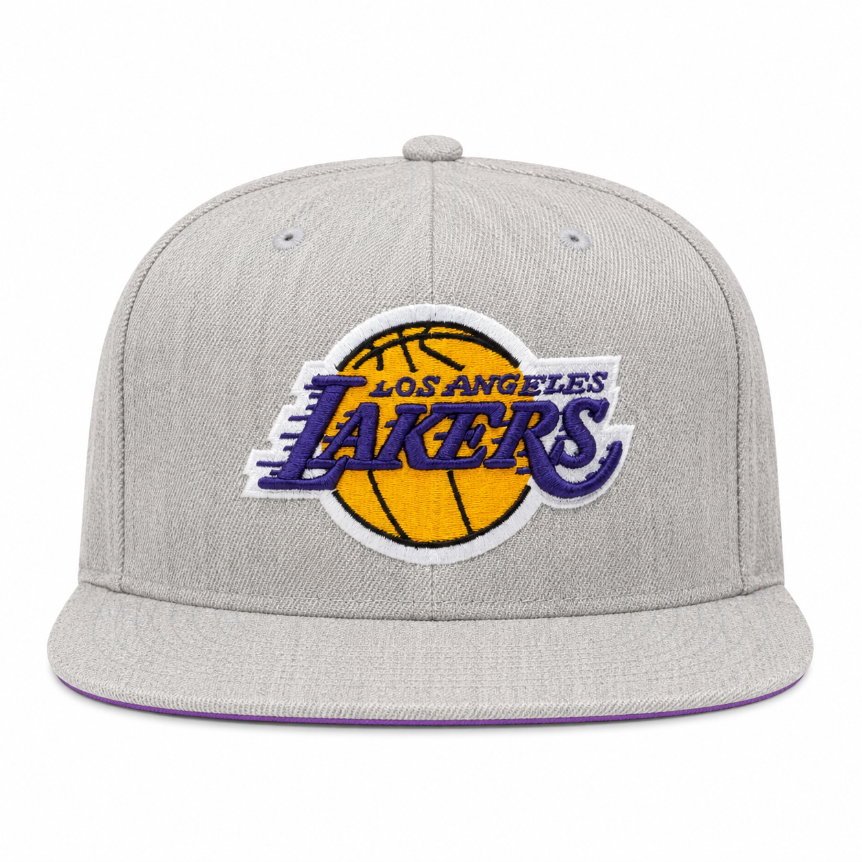 Los Angeles Lakers Heather Grey Mitchell & Ness Adjustable Original Fit Snapback - Product Image