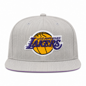 Los Angeles Lakers Heather Grey Mitchell & Ness Adjustable Original Fit Snapback - Product Image