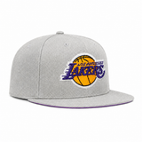 Los Angeles Lakers Heather Grey Mitchell & Ness Adjustable Original Fit Snapback