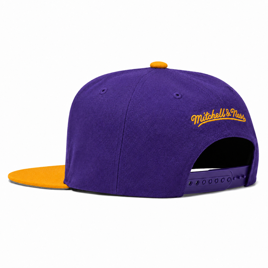 Los Angeles Lakers Purple/Yellow Mitchell & Ness Adjustable Original Fit Snapback - Product Image