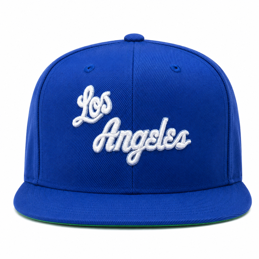 Los Angeles Lakers 'Script' Blue Mitchell & Ness Adjustable Original Fit Snapback - Product Image