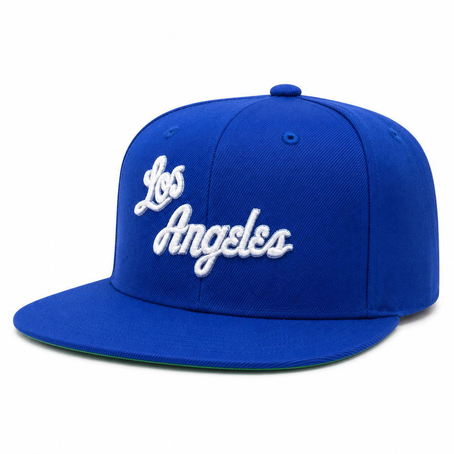Los Angeles Lakers 'Script' Blue Mitchell & Ness Adjustable Original Fit Snapback - Product Image